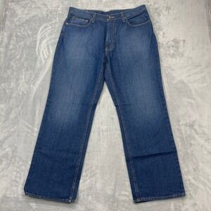 Mustang Authentic Brand Jeans Mens 36x29 Blue Denim Med Wash Denim Straight Fit